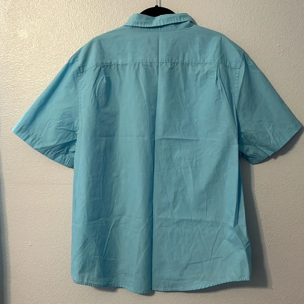 5/$25 | CHAPS Custom Fit Bright Blue Button Up Shirt - Picture 2 of 5